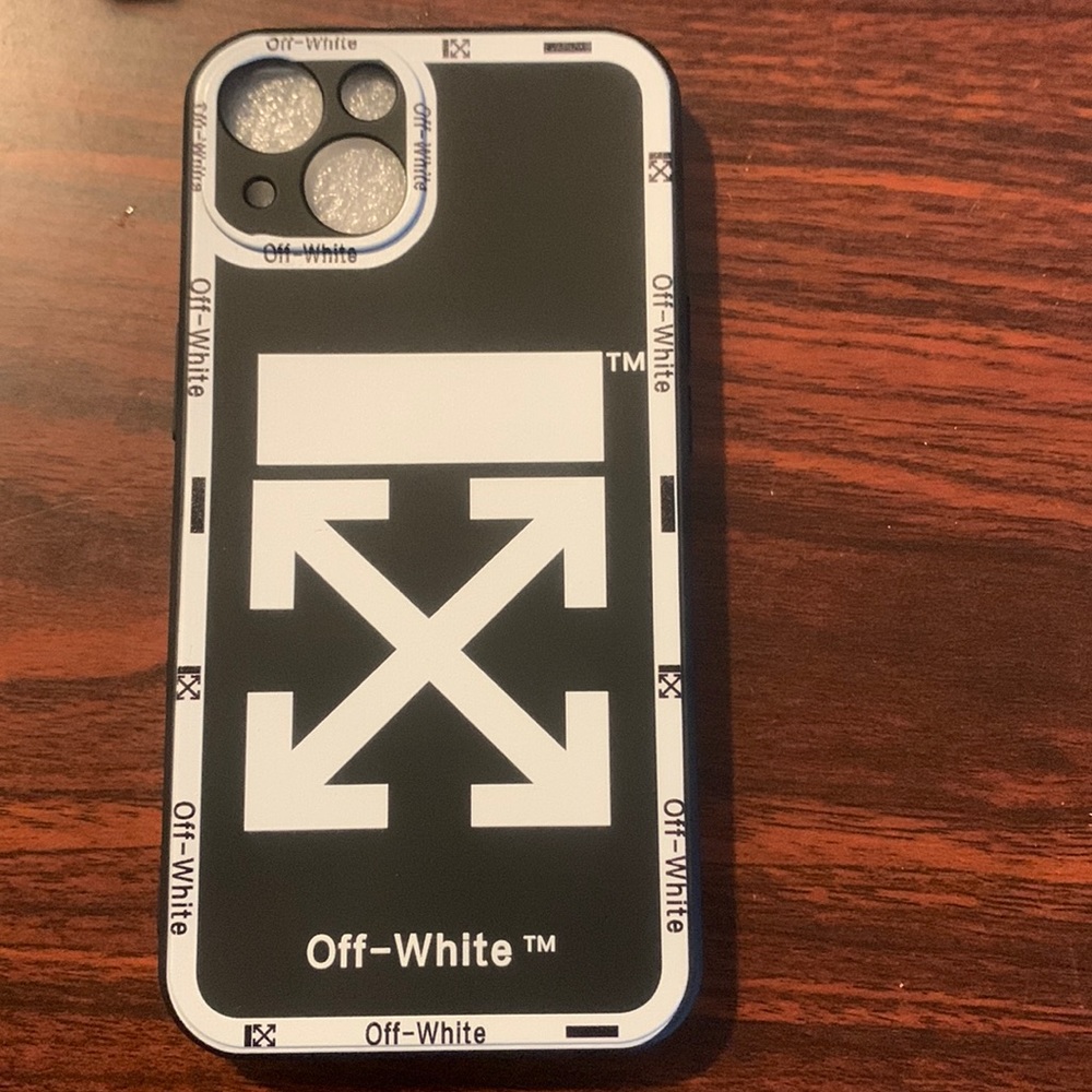 NWT Black and White Off-White Stylish case for IPhone 13.